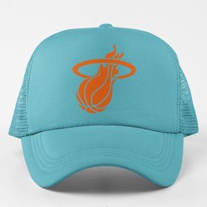 NEW Miami Heat Dolphins Logo Foam Trucker Snapback Hat TEAL